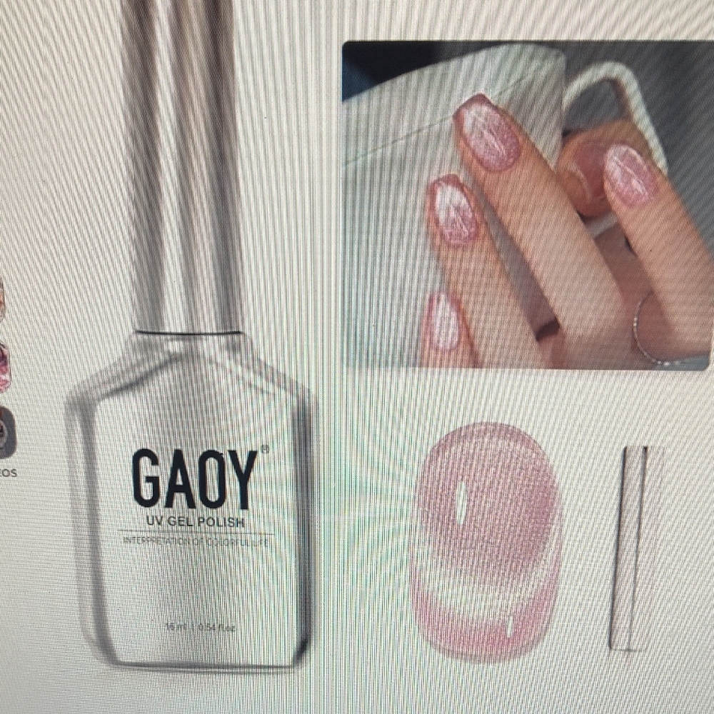 Shimmery Light Pink UV Gel Nail Polish